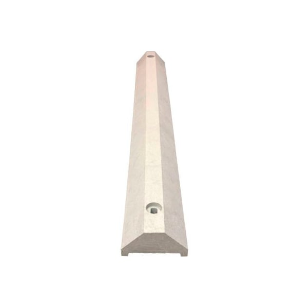 Ultra Parking Block w/Hardware, 3 1/4 in Height, 4 ft Length, Gray